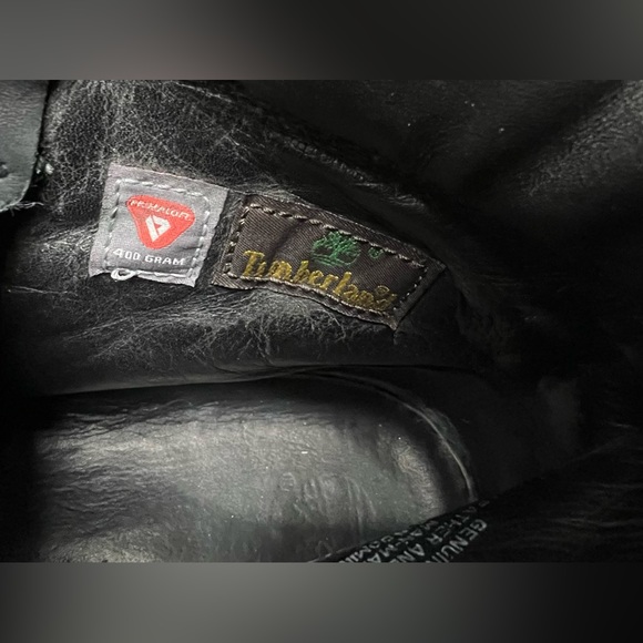 Men’s Timberland Black Soft Toe Boots 10.5 - Picture 7 of 11